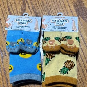 Furry TwinZ Pet & Owner Socks Set-2 sets